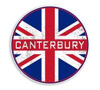 2 x 10cm Canterbury England Vinyl Stickers - Rustic UK Sticker Luggage #20263 (10cm Wide)