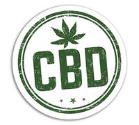 2 x 10cm CBD Oil Vinyl Stickers - Cannabis Weed Sticker Laptop Luggage #17983 (10cm Wide)