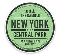 2 x 10cm Central Park New York USA Vinyl Sticker Decal Laptop Car Travel #9116 (10cm Wide x 10cm High)