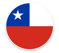 2 x 10cm Chile Flag Map Vinyl Sticker Decal Car Laptop Luggage Tag Label #9018 (10cm Wide x 10cm High)