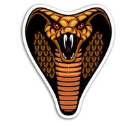 2 x 10cm Cobra Snake Vinyl Stickers - Car Men's Teen Sticker Laptop #18087 (10cm Tall)