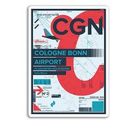 2 x 10cm Cologne Bonn Airport Vinyl Stickers - Germany Sticker Luggage #17384 (10cm Tall)