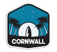 2 x 10cm Cornwall England Vinyl Stickers - Surf Travel Luggage Sticker #30403 (10cm Tall)