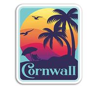 2 x 10cm Cornwall Vinyl Stickers - England Travel Sticker Laptop Luggage #18166 (10cm Tall)