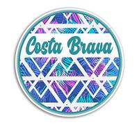 2 x 10cm Costa Brava Spain Vinyl Stickers - Travel Sticker Laptop Luggage #32889 (10cm Wide)
