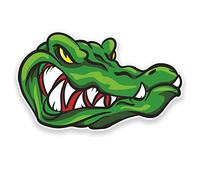 2 x 10cm Crocodile Alligator Vinyl Sticker Laptop Helmet Car Bike Skate #9196 (10cm Wide x 6cm High)