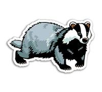 2 x 10cm Cute Badger Vinyl Stickers - Animal Wild Sticker Laptop Luggage #17192 (10cm Wide)
