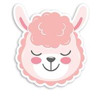 2 x 10cm Cute Pink Lamb Vinyl Stickers - Kids Sheep Girls Luggage Sticker #20729 (10cm Tall)