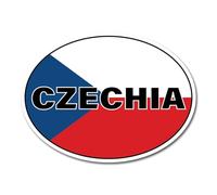 2 x 10cm Czechia Oval Flag Vinyl Stickers - Czech Republic Travel Holiday World Country Location Car Vehicle Decal Scrapbook Sticker #82407