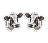 2 x 10cm Dairy Cow Vinyl Stickers - Holstein Friesian Cattle Farm Farmer Animal Sticker #70859