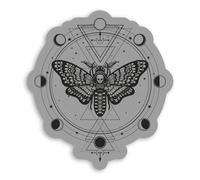 2 x 10cm Death Head Hawk Moth Vinyl Stickers - Moon Phases Occult Witch Spells Sticker #70838