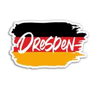2 x 10cm Dresden Vinyl Stickers - Germany Flag Fun Sticker Laptop Luggage #18249 (10cm Wide)