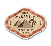 2 x 10cm Egypt Giza Pyramids Vinyl Sticker Decal Travel Luggage Tag Label #6383 (10cm Wide x 7.5cm Tall)