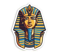 2 x 10cm Egyptian Golden Pharaoh Vinyl Stickers - Egypt History Sticker #70834