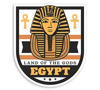 2 x 10cm Egyptian Pharaoh Vinyl Stickers - Egypt Travel Sticker Luggage #20705 (10cm Tall)