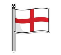 2 x 10cm England Flag Vinyl Stickers - St George's Cross United Kingdom UK GB Badge Patriotic Love Travel Decal Scrapbook Sticker #83590