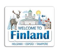 2 x 10cm Finland Vinyl Stickers - Helsinki Travel Sticker Laptop Luggage #17324 (10cm Wide)