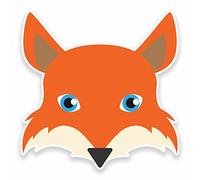 2 x 10cm Fox Vinyl Sticker Decal Bike Laptop Car Animal Skate Snow Surf #9579 (10cm Wide x 10cm High)