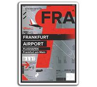2 x 10cm FRA Frankfurt Airport Vinyl Stickers - Germany Travel Sticker #17388 (10cm Tall)