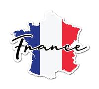 2 x 10cm France Flag Vinyl Stickers - French Map Travel Holiday World Country Geography School Location Decal Scrapbook Sticker #82886