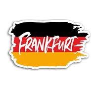 2 x 10cm Frankfurt Vinyl Stickers - Germany Flag Sticker Laptop Luggage #18255 (10cm Wide)