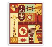 2 x 10cm Fun Africa Vinyl Stickers - Safari Travel Luggage Sticker #31510 (10cm Tall)