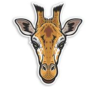2 x 10cm Funny Giraffe Face Vinyl Stickers - Wild Animal Laptop Sticker #31583 (10cm Tall)