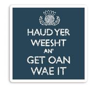 2 x 10cm Funny Scottish Quote Joke Vinyl Stickers - Scotland Keep Calm Flower Mum Sister Auntie Gran Sticker #70797
