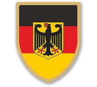 2 x 10cm German Eagle Vinyl Sticker iPad Laptop Car Flag Luggage Germany #5067 (8cm Wide x 10cm Tall)