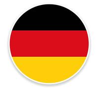 2 x 10cm German Flag Vinyl Sticker Decal Laptop Car Germany Deutschland #9076 (10cm Wide x 10cm High)