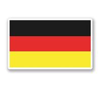 2 x 10cm German Flag Vinyl Sticker iPad Laptop Travel Luggage Tag Germany #5262 (10cm Wide x 6cm Tall)