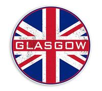 2 x 10cm Glasgow Scotland Vinyl Stickers - UK Rustic Flag Sticker Luggage #20277 (10cm Wide)