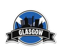2 x 10cm Glasgow Vinyl Stickers - Scottish Scotland UK GB City Flag Travel Holiday Geography Location Decal Scrapbook Sticker #83160