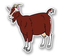 2 x 10cm Goat Vinyl Sticker Laptop Helmet Bike Car Skate Farm Farmer Fun #5879 (10cm x 10cm)