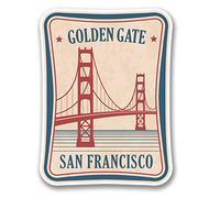2 x 10cm Golden Gate Bridge San Francisco USA Vinyl Sticker Travel Luggage #6386 (7.5cm Wide x 10cm Tall)