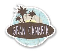 2 x 10cm Gran Canaria Canary Islands Vinyl Sticker Laptop Luggage Travel #6768 (10cm Wide x 8.5cm Tall)
