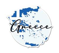 2 x 10cm Greece Flag Vinyl Stickers - Greek Map Travel Holiday World Country Geography School Location Decal Scrapbook Sticker #82919