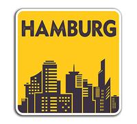 2 x 10cm Hamburg Germany Vinyl Stickers - Travel Sticker Laptop Luggage #32765 (10cm Wide)