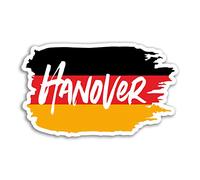 2 x 10cm Hanover Vinyl Stickers - Germany Flag Fun Sticker Laptop Luggage #18272 (10cm Wide)