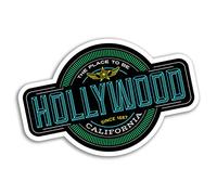 2 x 10cm Hollywood Vinyl Stickers - America USA Sticker Laptop Luggage #17845 (10cm Wide)
