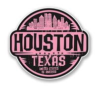 2 x 10cm Houston Texas USA America Vinyl Sticker Car Laptop Travel Luggage #6059 (10cm Wide x 9cm Tall)