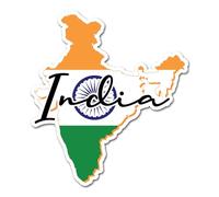 2 x 10cm India Flag Vinyl Stickers - Indian Map Travel Holiday World Country Geography School Location Decal Scrapbook Sticker #82941