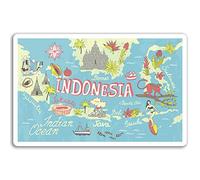 2 x 10cm Indonesia Map Vinyl Stickers - Travel Sticker Laptop Luggage #17071 (10cm Wide)