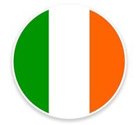 2 x 10cm Ireland Flag Vinyl Sticker Decal Laptop Car Bike Luggage Travel #9088 (10cm Wide x 10cm High)
