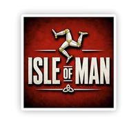 2 x 10cm Isle of Man Flag Vinyl Stickers - TT Motorbike Race Laptop Sticker #73065