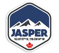 2 x 10cm Jasper Canada Vinyl Stickers Ski Snowboard Luggage Sticker #31223 (10cm Tall)