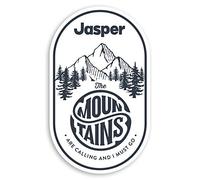 2 x 10cm Jasper Canada Vinyl Stickers - Skiing Travel Luggage Sticker #30926 (10cm Tall)