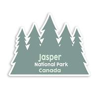 2 x 10cm Jasper Park Canada Vinyl Stickers - Fun Travel Luggage Sticker #30430 (10cm Wide)