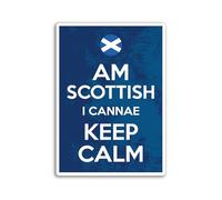 2 x 10cm Keep Calm Am Scottish Stickers - Cannae Funny Scotland Joke Carry On Positivity Cartoon Kids Girls Boys Scrapbook Sticker #82035
