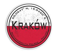 2 x 10cm Kraków Poland Vinyl Stickers - Flag Travel Sticker Luggage #20560 (10cm Wide)